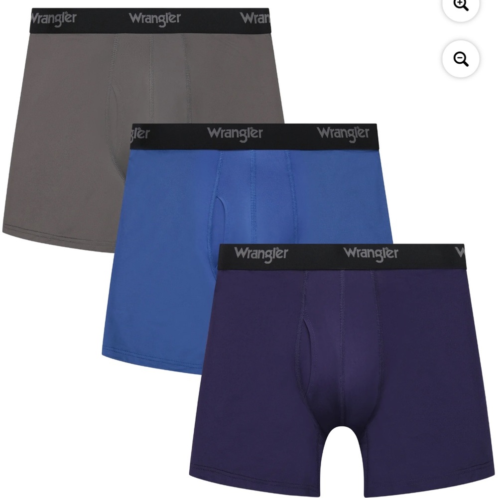 Wrangler workwear cooling boxer briefs Navy/grey/blue Set (3) Size XL